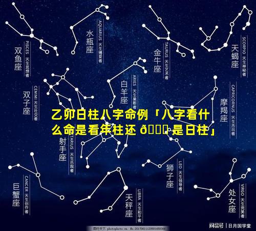 乙卯日柱八字命例「八字看什么命是看年柱还 🐘 是日柱」